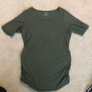 Army green maternity shirt